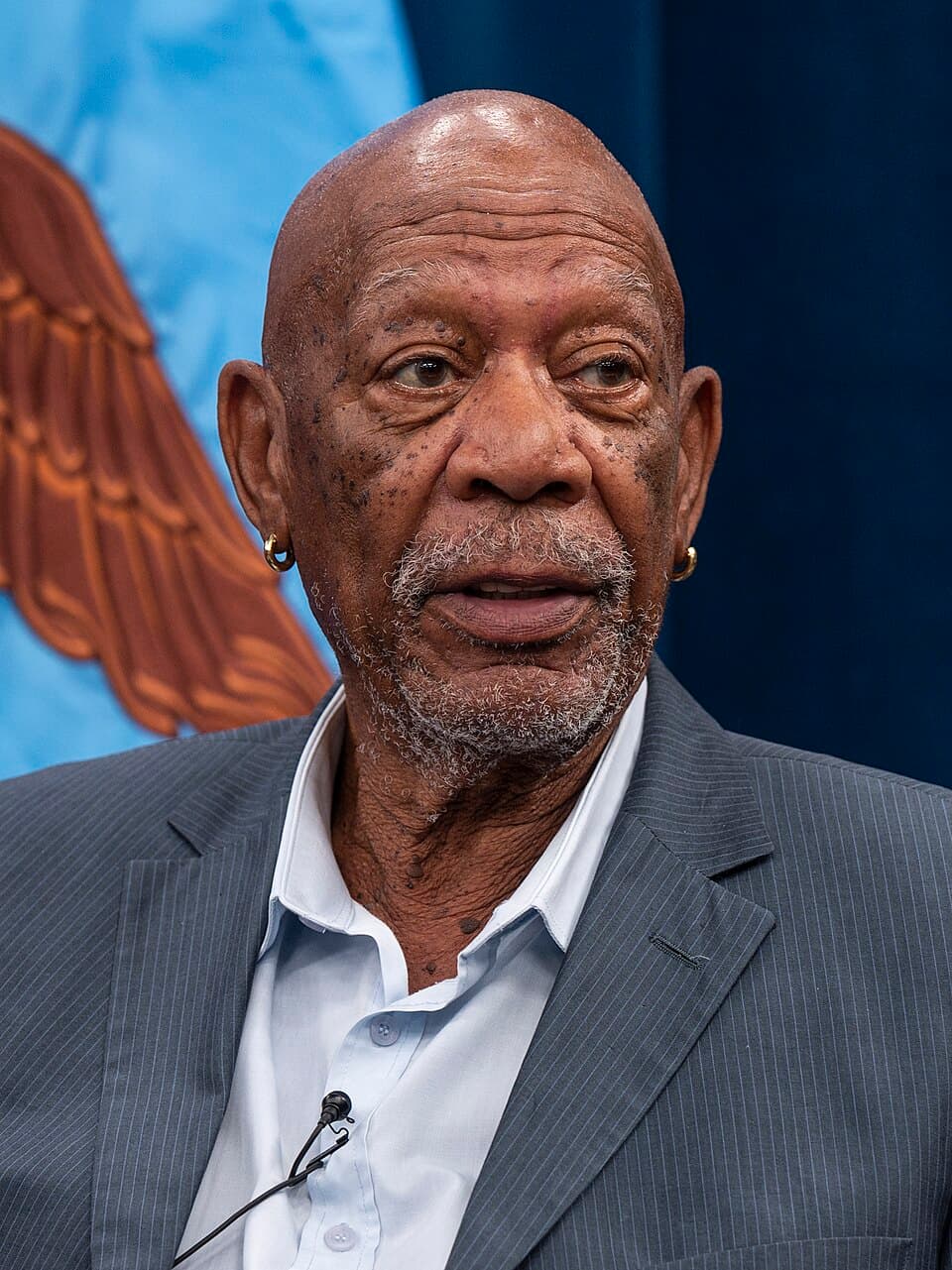 Morgan Freeman official portrait displaying dignified screen presence and wisdom